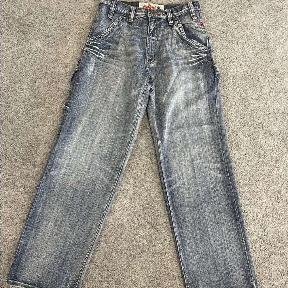 Vintage Y2K 2000s Eminem Slim Shady Ltd Blue Carpenter Baggy Jeans Size 30x30